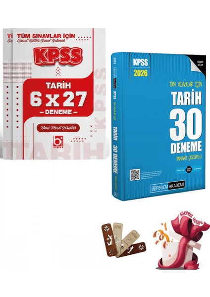 2026 Kpss Tüm Adaylar Için Tarih 30 + 6 Deneme Seti 2 Kitap Pegem