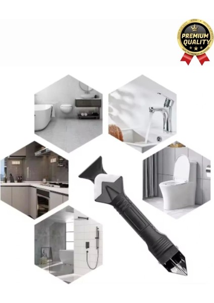 Çok Amaçlı Mutfak Banyo Fayans Derz Silikon Temizleme Kazıyıcı Sıyırıcı ve Uygulayıcı Aparat 6 Parça indirimleri