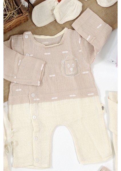 Kız Erkek Bebek Unisex Yenidoğan Müslin Pembe 10 Lu Lüks Hastane Çıkışı Zıbın Seti STL6972 modelleri