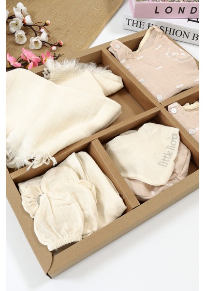 Kız Erkek Bebek Unisex Yenidoğan Müslin Pembe 10 Lu Lüks Hastane Çıkışı Zıbın Seti STL6972 indirimleri