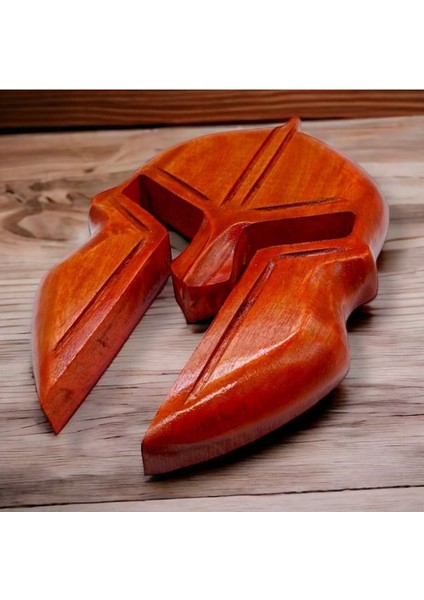 Otantik Çarşı Ahşap Gladyatör Maske Duvar Dekoru 30X18 Cm.