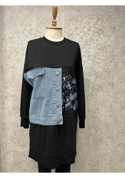 25Y10649 Sweat Kot Tek Cep Detay - Puane - 25Y10649 - Siyah - 1
