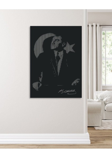 Mustafa Kemal Atatürk Temalı Metal Duvar Tablosu (5)