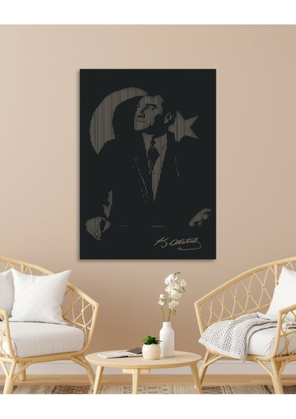 Mustafa Kemal Atatürk Temalı Metal Duvar Tablosu (5)