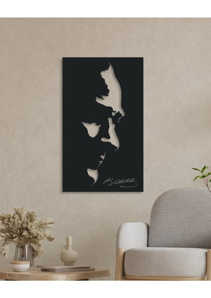 Mustafa Kemal Atatürk Temalı Metal Duvar Tablosu (4)