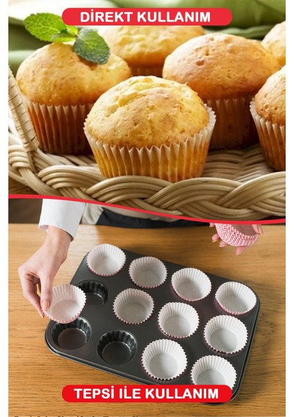 Mithra Life 100 Lü Renkli Muffin Cupcake Kâğıdı MIT1137