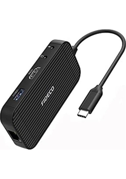 Fıdeco 9 In 1 Type-C Hub - 4K Hdmı, Gigabit Ethernet, USB 3.0, Pd Şarj, Sd/tf Kart Okuyucu