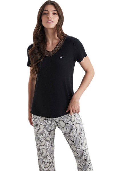 Kadın Siyah Pijama Takım 9807 fiyatları