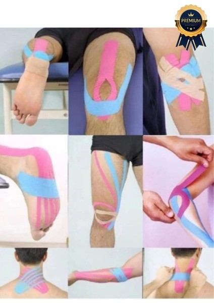Hızlı Etkili Mavi Bel Diz Omuz Boyun Sırt Bacak Kas Kinezyo Isıı Bandı 5cm X 5m indirimleri