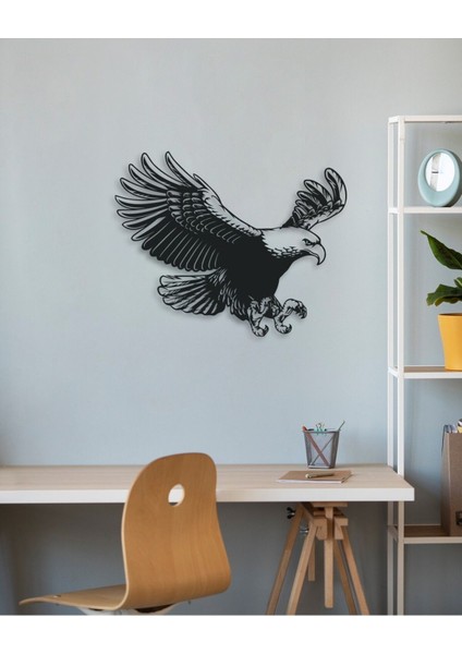 Kartal Temalı Metal Duvar Tablosu