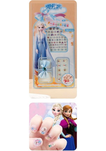 Elsalı Çocuk Takma Tırnak Sticker Tırnak Taşı Toka Seti Çocuk Takma Tırnağı fiyatları
