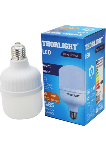 Thorlıght 20W E27 Torch T-Shape Beyaz LED Ampul T-20B (5057)