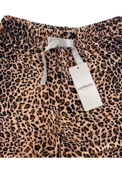 Kadın Leopar Desenli Pijama Altı Milan - 103