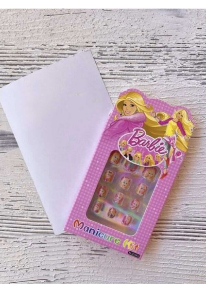 Kendinden Yapışkanlı Barbie 12'li Çoçuk Takma Tırnak Çoçuk Takma Tırnağı Çocuklar İçin Takma Tırnak fiyatları