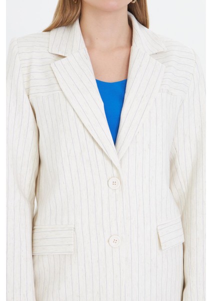 Kruvaze Yaka Keten Görünümlü Ceket fiyatları