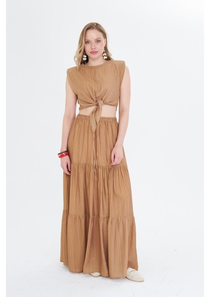 Çizgili Önü Bağlamalı Bluz indirimleri