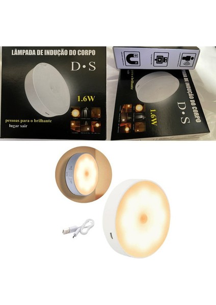 Hareket Sensörü Dolap Altı Aydınlatması USB Şarj Edilebilir LED (5057)