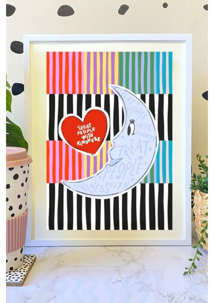 Baskı Koleksiyonundan "kındness" Baskısı - Siyah Çerçeveli fiyatları