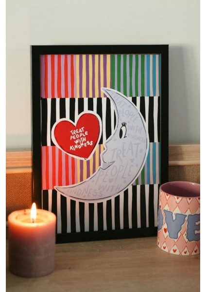 Baskı Koleksiyonundan "kındness" Baskısı - Siyah Çerçeveli modelleri