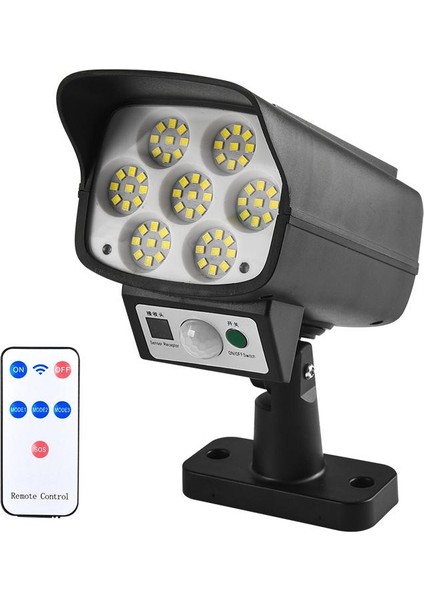 Kamera Görünümlü 63 Ledli Solar Şarjlı Lamba (5057)