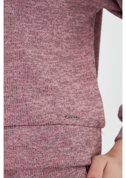 Kapüşonlu Triko Sweatshirt