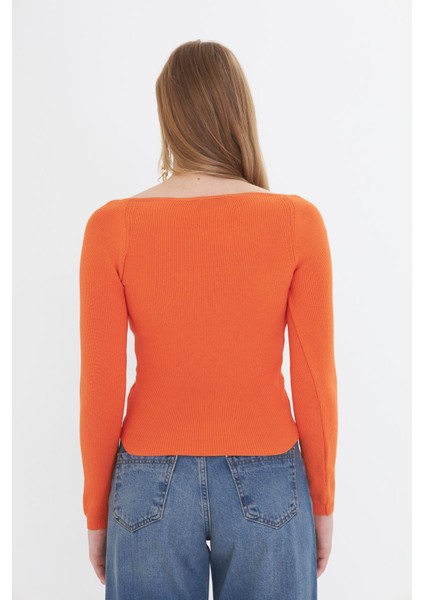 Geniş Yaka Uzun Kol Triko modelleri