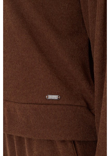 Kapüşonlu Triko Sweatshirt