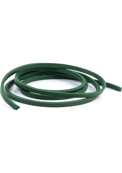 Deri Yeşil 5 Mm 1 Çift 100 Cm Ayakkabı Bağcığı