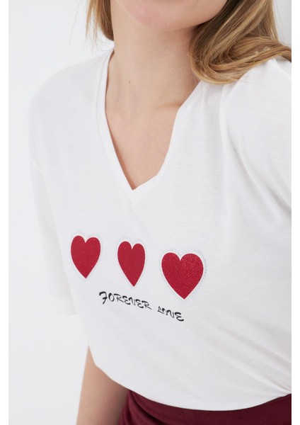 Forever Love Baskılı T-Shirt