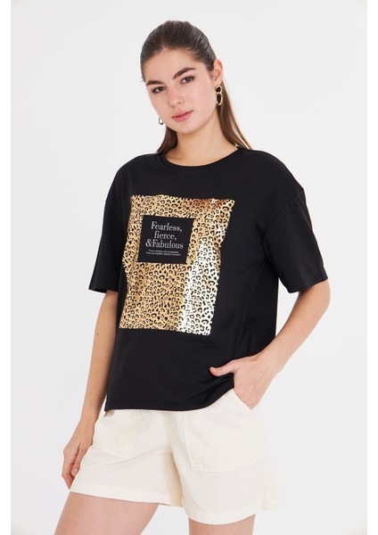 Baskılı Basic T-Shirt
