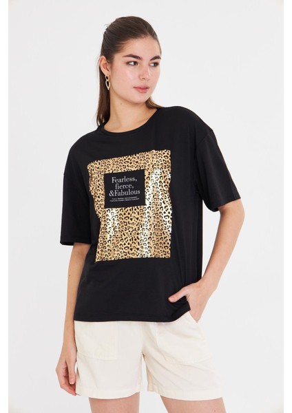 Baskılı Basic T-Shirt