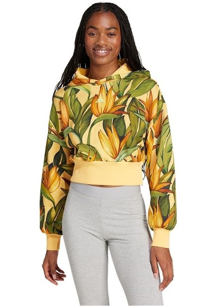 Kadın Sarı Sweatshirt Farm Hoodıe Jd6282