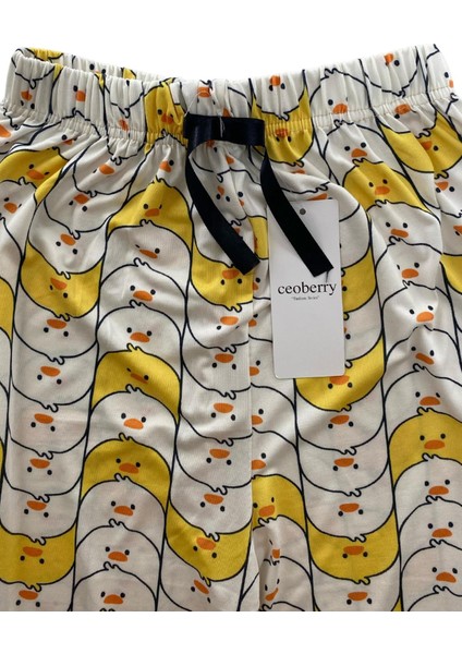 Kadın Sarı Beyaz Civcivli Pijama Altı Milan - 105 modelleri