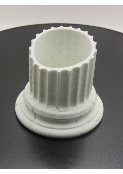 Antik Sütun Tasarımlı Kalemlik – 3D Baskı Dekoratif Masa Düzenleyici