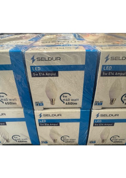 5W Mum Buji E14 LED Ampul Günışığı 10ADET