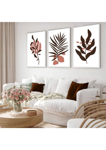 Harikabirev|pembe-Beyaz Bohem Model 01 Ahşap Çerçeveli Mdf Tablo|ahkrfz