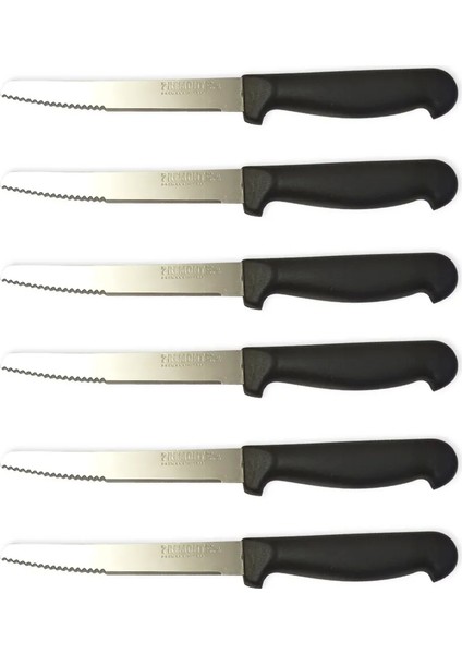 Premont Italyan 6 Lı Tırtıklı + Düz Meyve, Sebze Bıçağı 11,5 cm