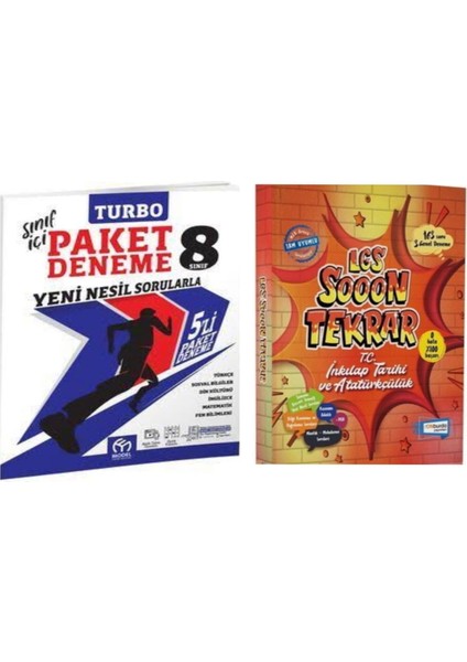 8. Sınıf Turbo 5'li Paket Deneme ve T.C.İnkılap Tarihi ve Atatürkçülük Son Tekrar