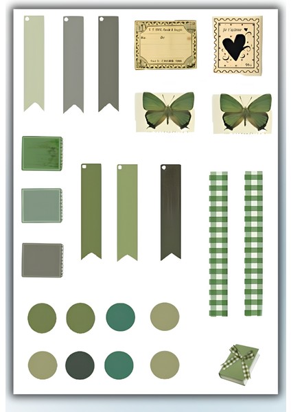 3'lü Vintage Sticker Planner Ajanda Bullet Journal Için Uygun Set fırsatları