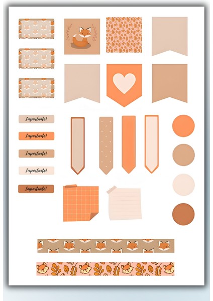 3'lü Vintage Sticker Planner Ajanda Bullet Journal Için Uygun Set indirimleri