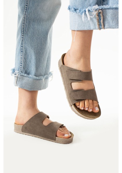 Charlie Çift Cırtlı Çift Bantlı Yumuşak Rahat Taban Anatomik Günlük Bantlı Kadın Terlik fırsatları