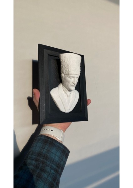 Atatürk Çerçeveli Duvar Büstü Gazi Mustafa Kemal Atatürk Duvar Dekorasyonu 3 Boyutlu modelleri