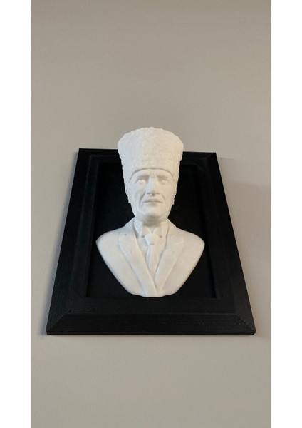 Atatürk Çerçeveli Duvar Büstü Gazi Mustafa Kemal Atatürk Duvar Dekorasyonu 3 Boyutlu fırsatları