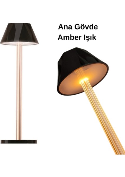Dokunmatik Şarjlı Dekoratif Mellea LED Masa Lambası