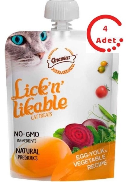 Yumurta Sarılı ve Sebzeli Kedi Ödülü 100 gr x 4 Adet