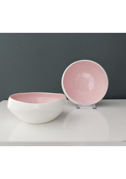 Sky Pembe Porselen Salata Kasesi 17 cm 1 Adet