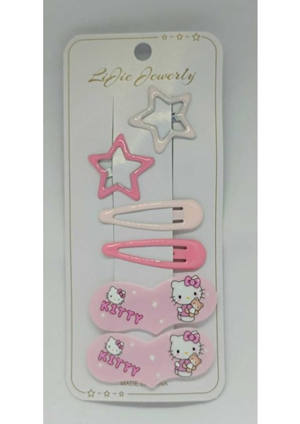 Figürlü Kız Çocuk Toka Seti Çocuk Toka Yıldız Toka Çıt Çıt Toka Hello Kitty Toka Seti indirimleri
