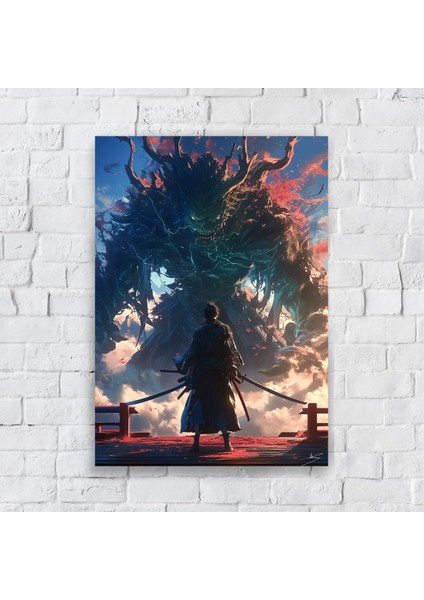 Anime Metal Poster Parlak Göz Alıcı Renkler - Gölgelerin Efendisi Sınırlarını Aş