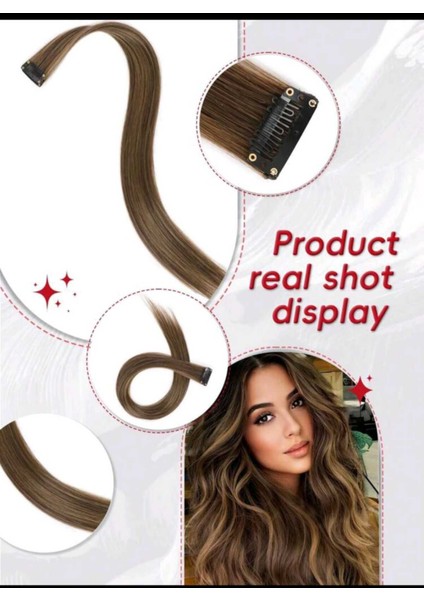 2 Adet Renkli Düz Yan Çıt Çıt Postiş Saç Sentetik Renkli Saç Çıt Çıt Saç Takma SAÇ50CM fiyatları