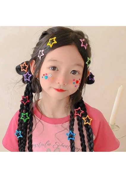 10 Adet Ithal Luxy Renkli Yıldız Çıtçıt Toka Mine Kaplamalı Puff Yıldızlı Toka modelleri